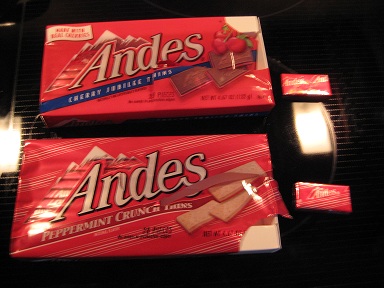 Andes Cherry Jubilee and Peppermint Crunch