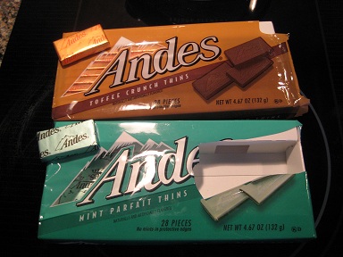 Andes Toffee Crunch and Mint Parfait