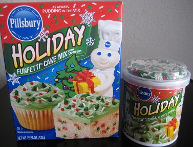 Pillsbury Holiday Funfetti cake mix & frosting