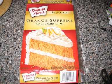 Duncan Hines Orange Cake Box