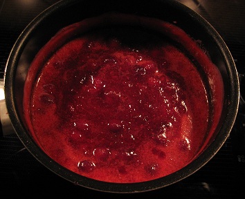 Cooked cranberries