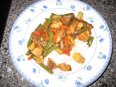 Chicken Stir-Fry with Rice